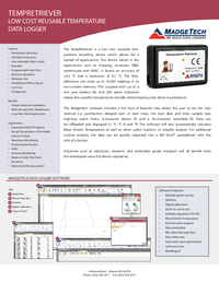 Thumbnail of document Data Sheet - TempRetriever Low Cost Temperature & RH Data Logger
